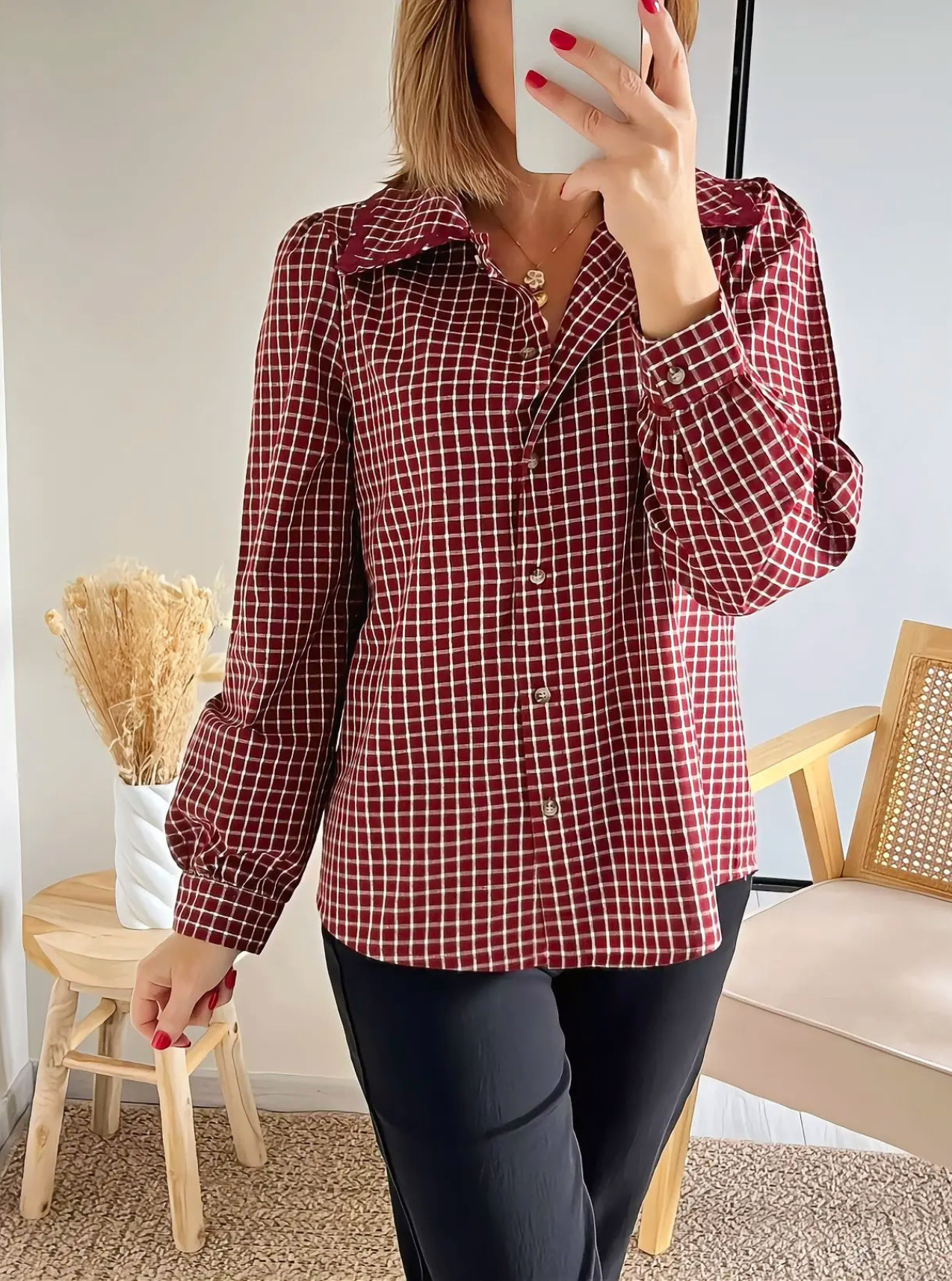 chemise femme Carline bordeaux
