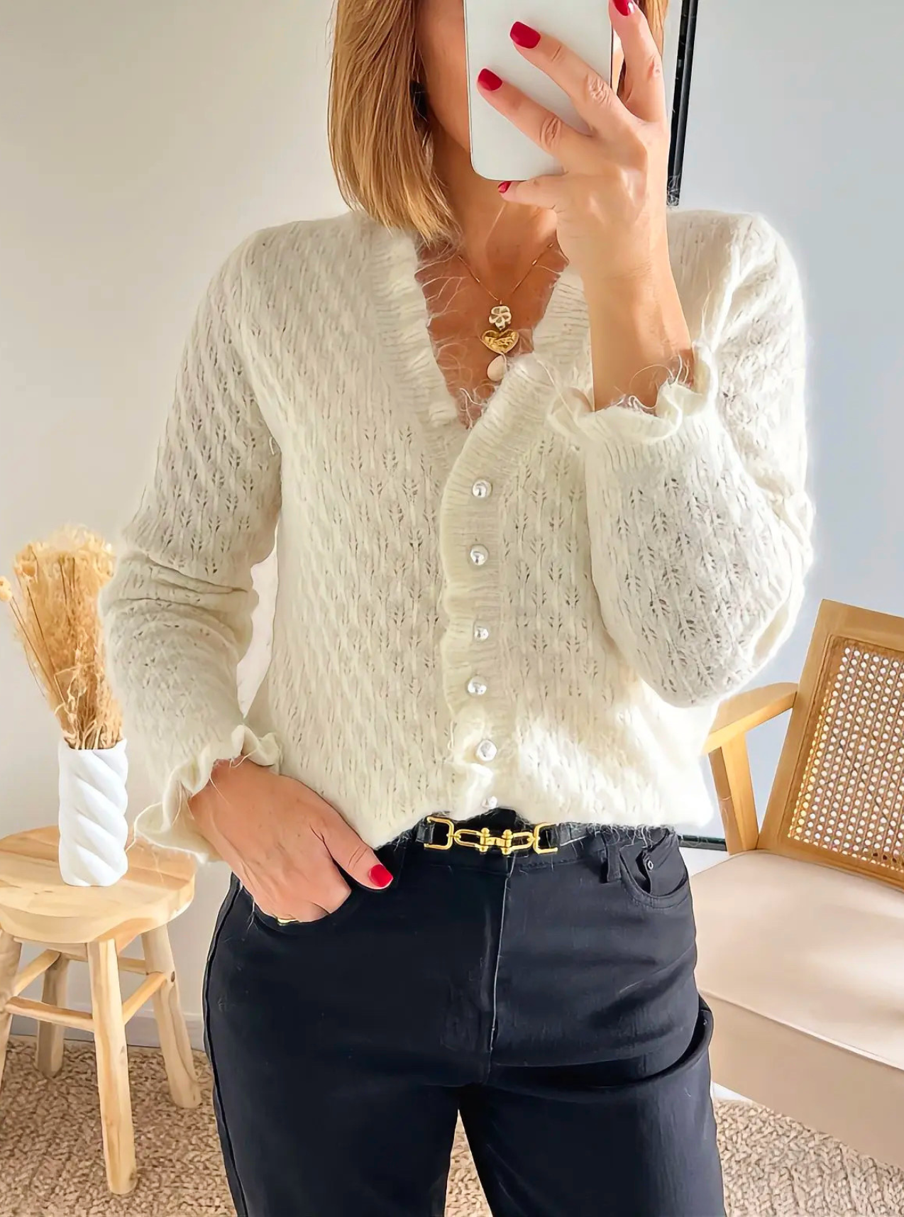 gilet doux écru Nestor
