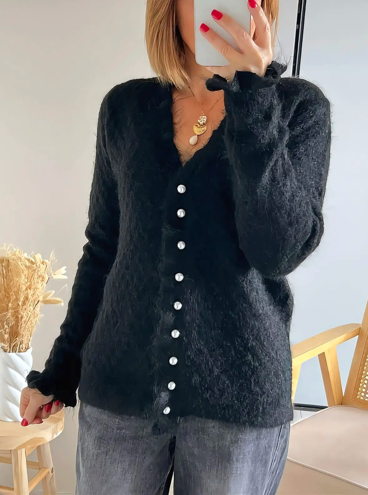 gilet doux noir Nestor