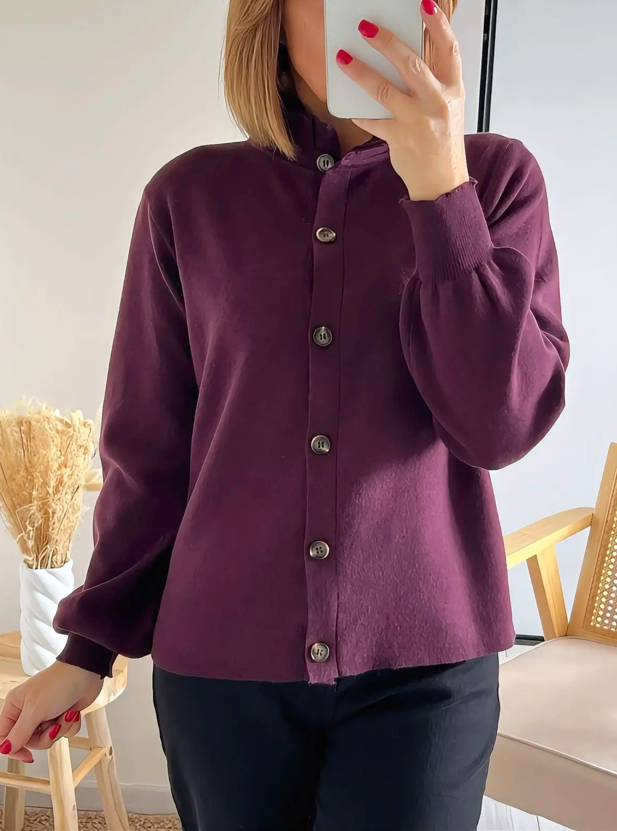 gilet prune femme Manolo