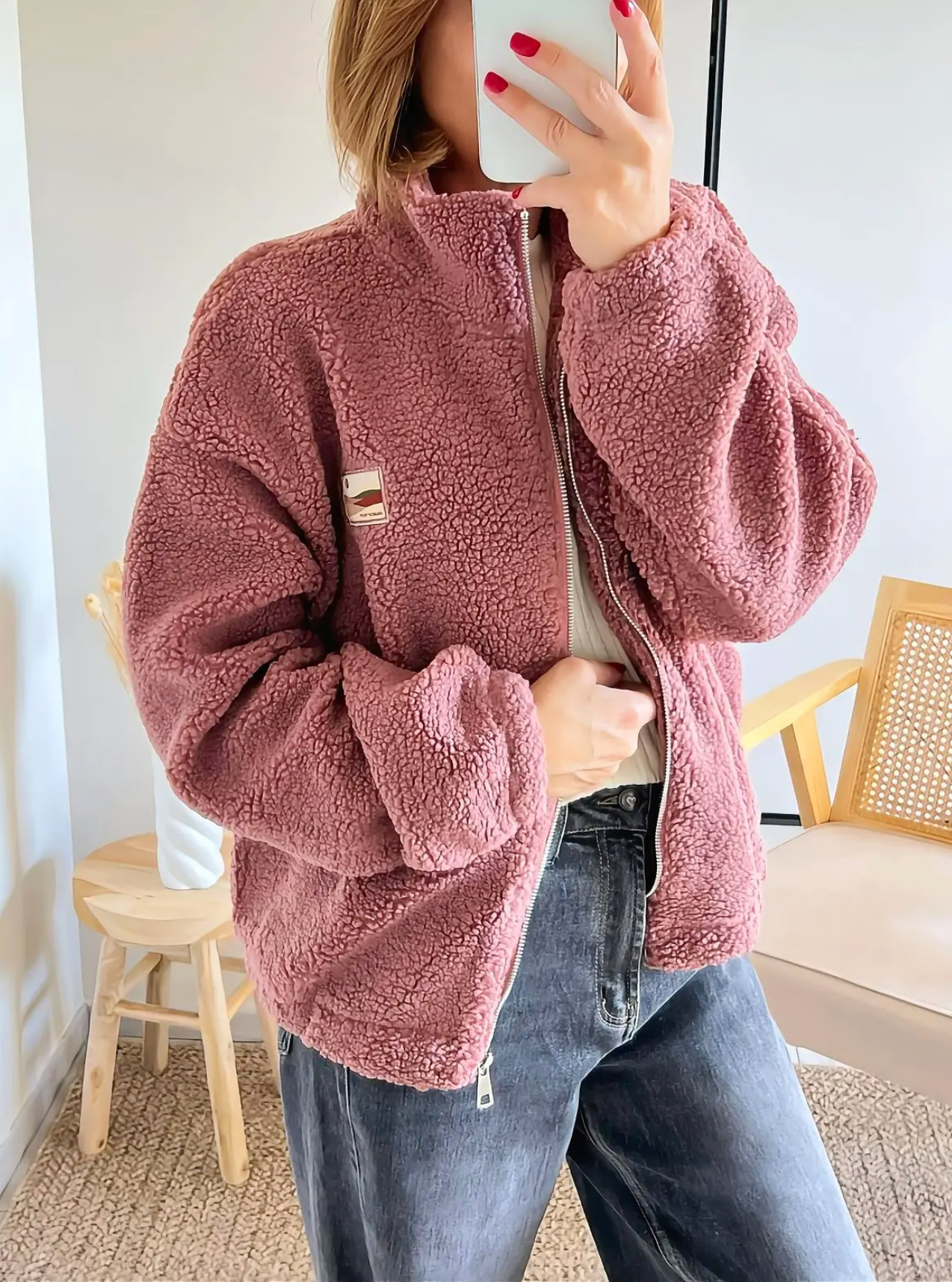 veste polaire vieux rose Lolly