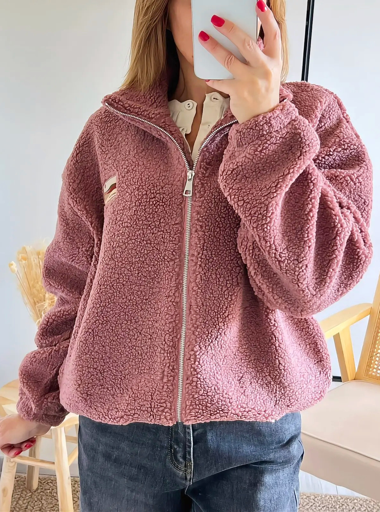 veste rose polaire Lolly