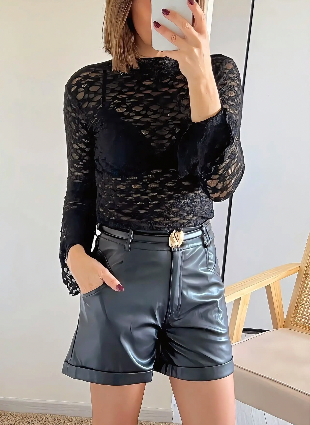top en dentelle noir Tosca