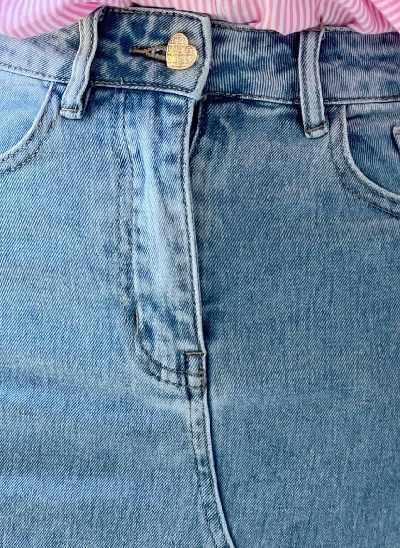 détail bouton coeur jupe Suzie