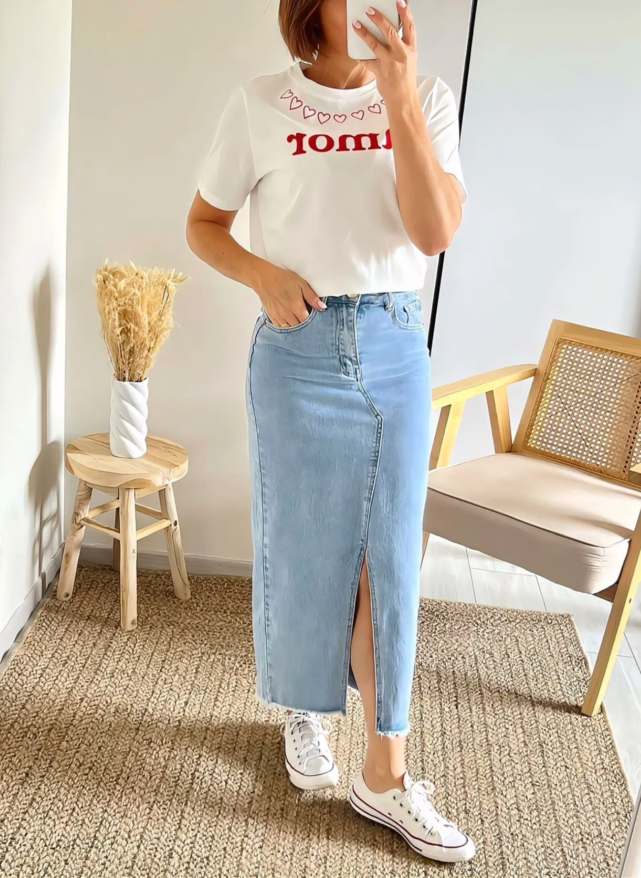 jupe longue femme en jean Suzie