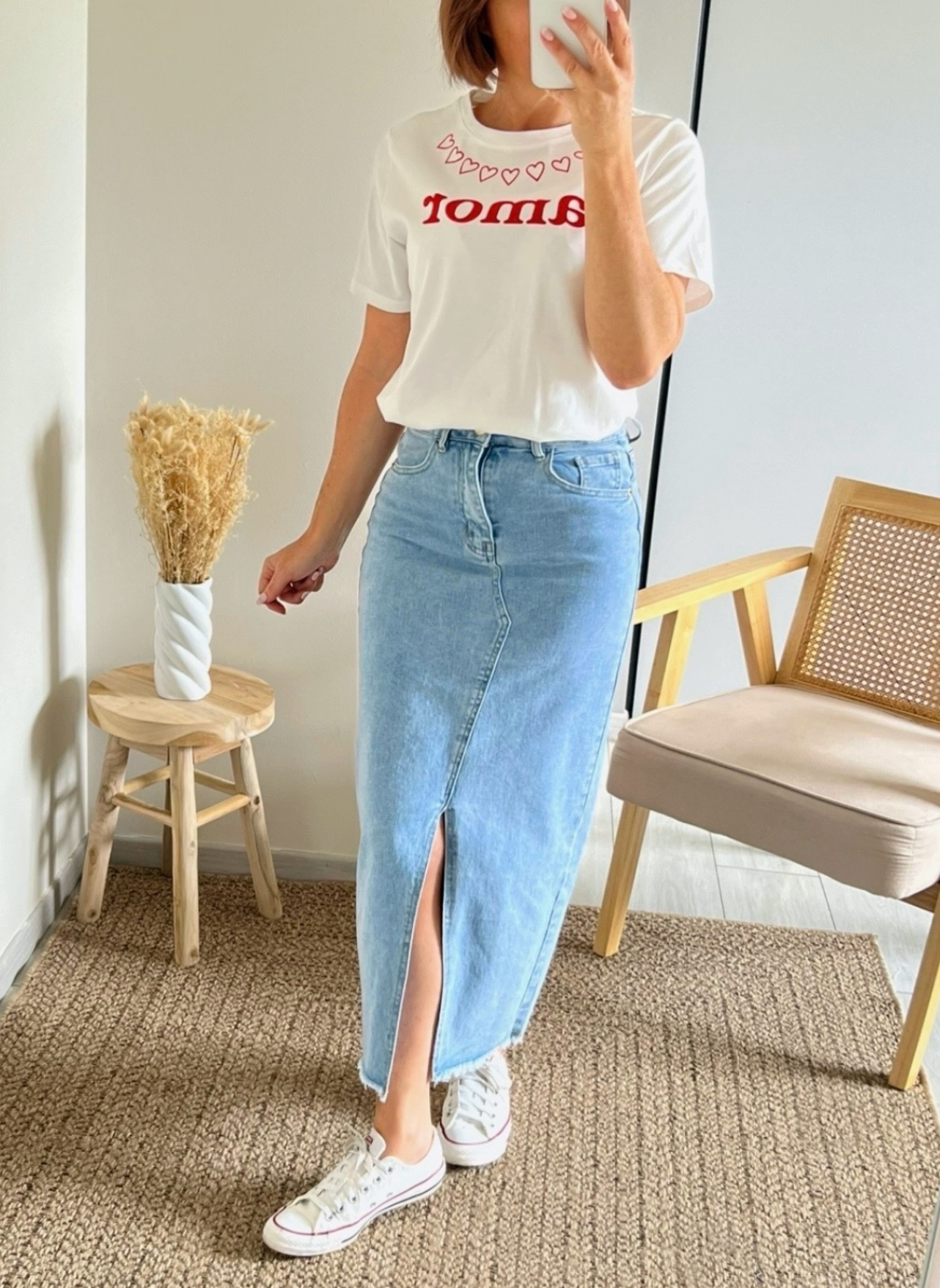 jupe longue en jean femme Suzie
