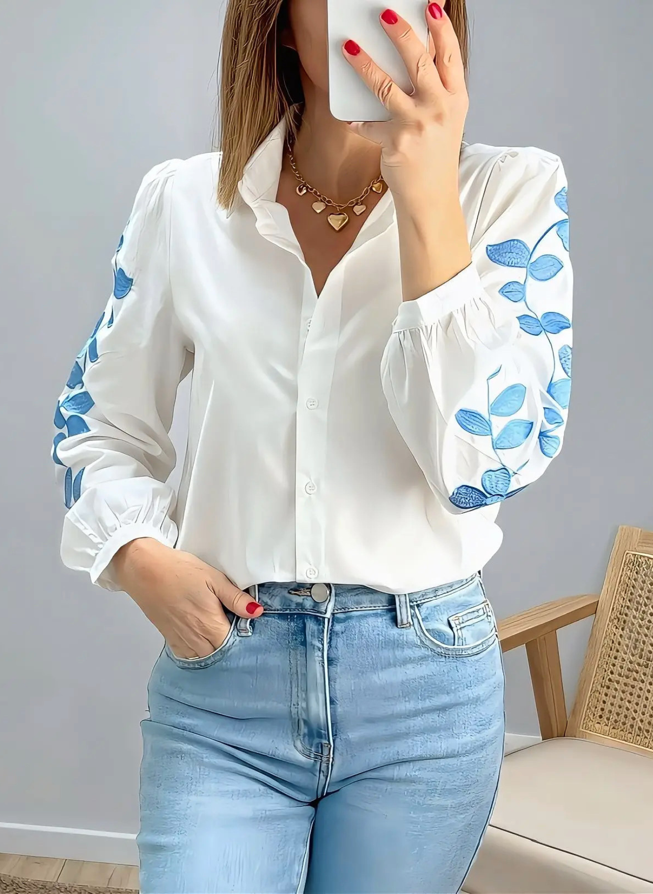 chemise femme Elba avec broderies