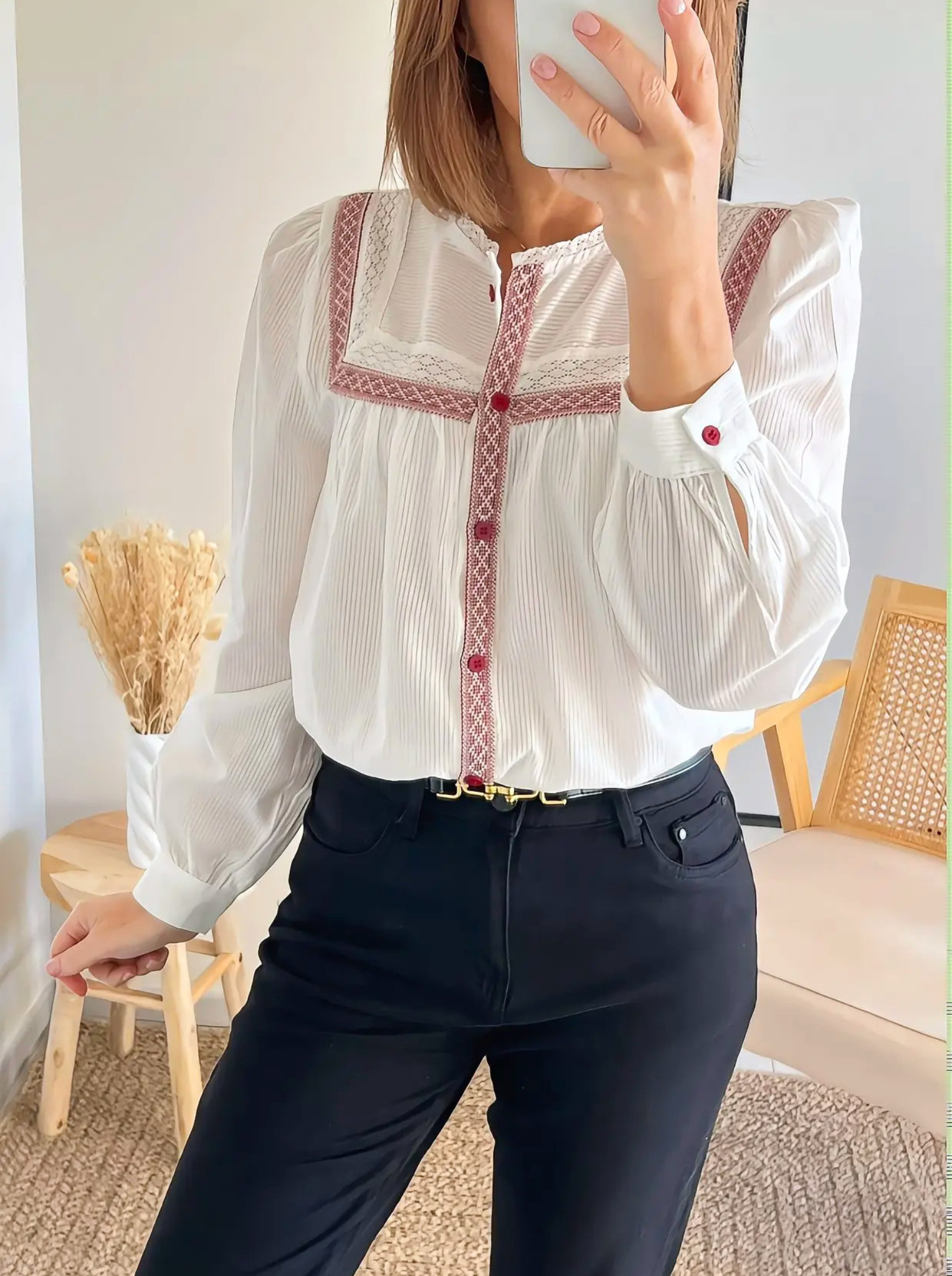 blouse femme Flavia avec broderies