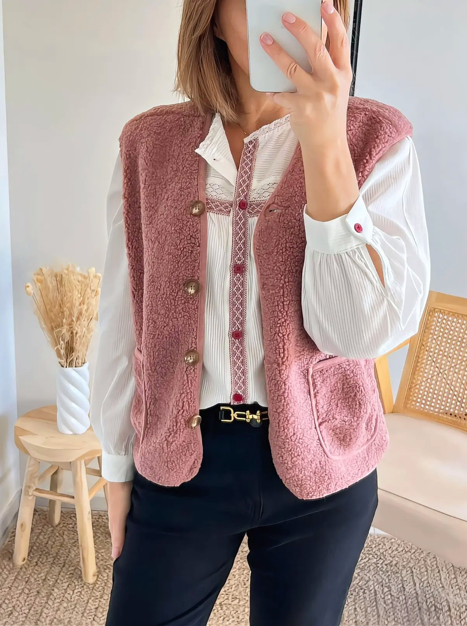 blouse Flavia et gilet Lennon