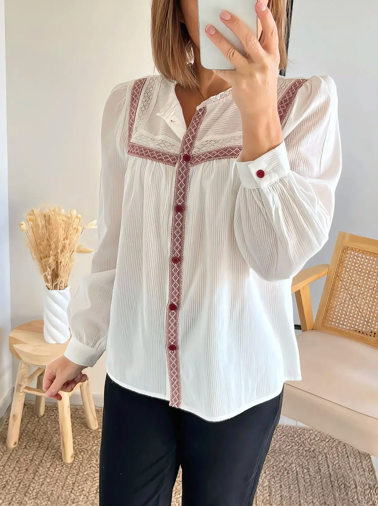 blouse femme en coton Flavia