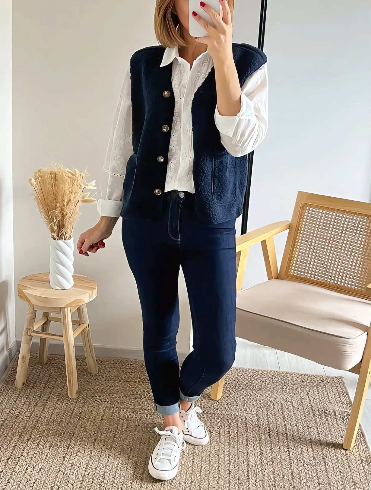 jean slim bleu brut Lenny