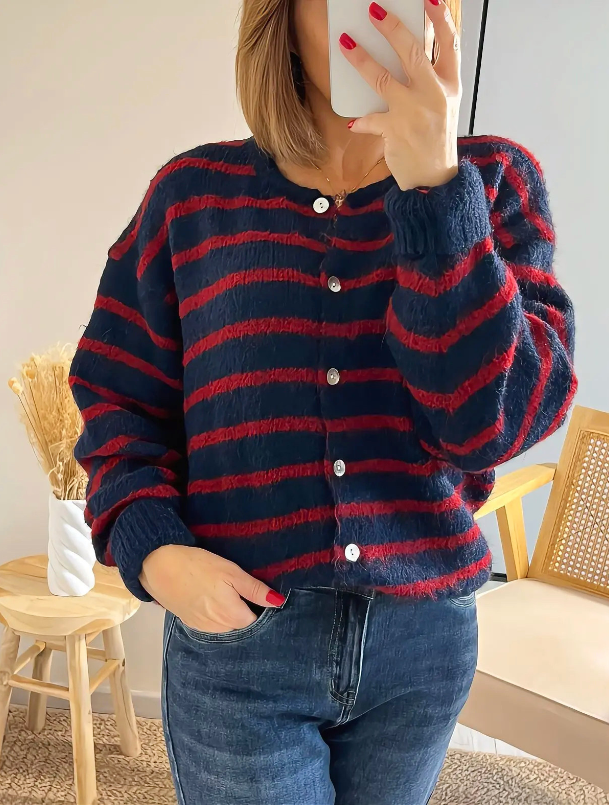 gilet doux rayé Amir