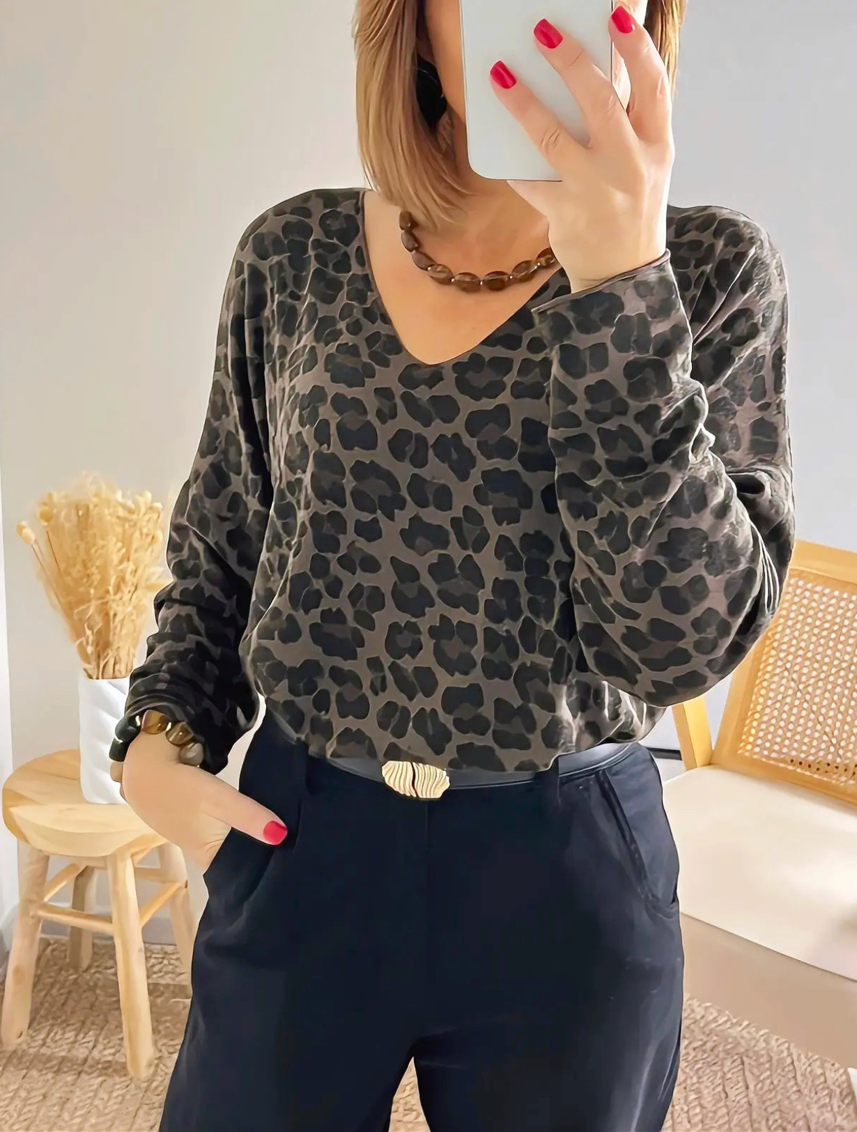 pull fin et doux léopard Marlon
