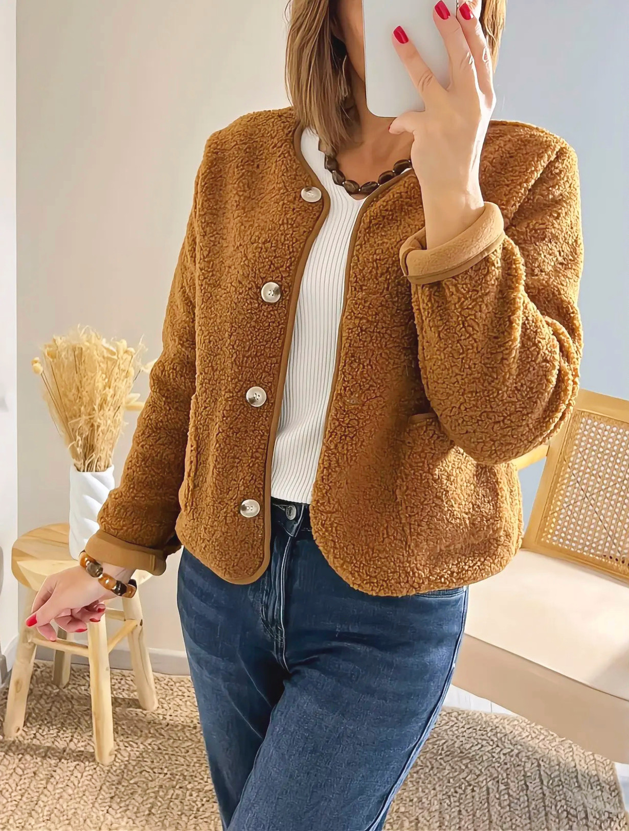 veste-flavie-effet-mouton-camel