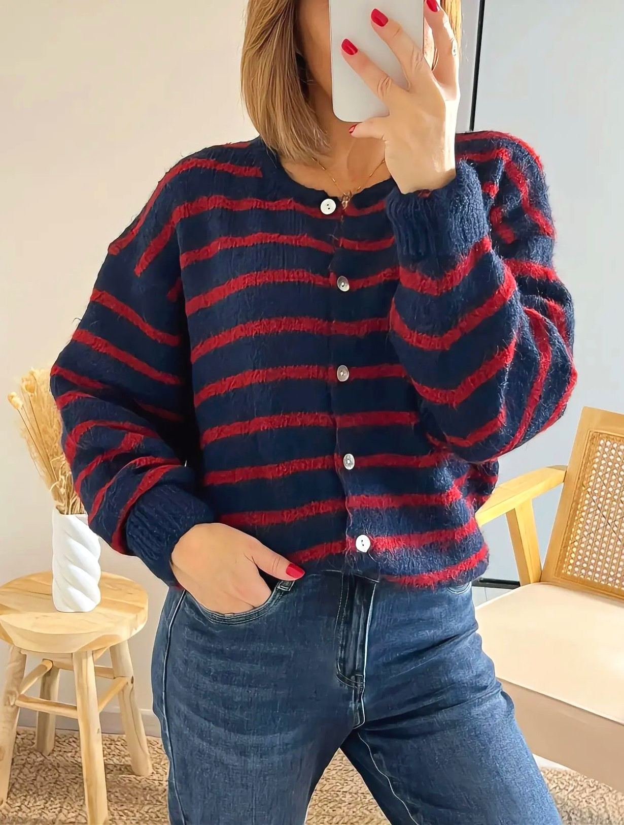 gilet doux rayé Amir