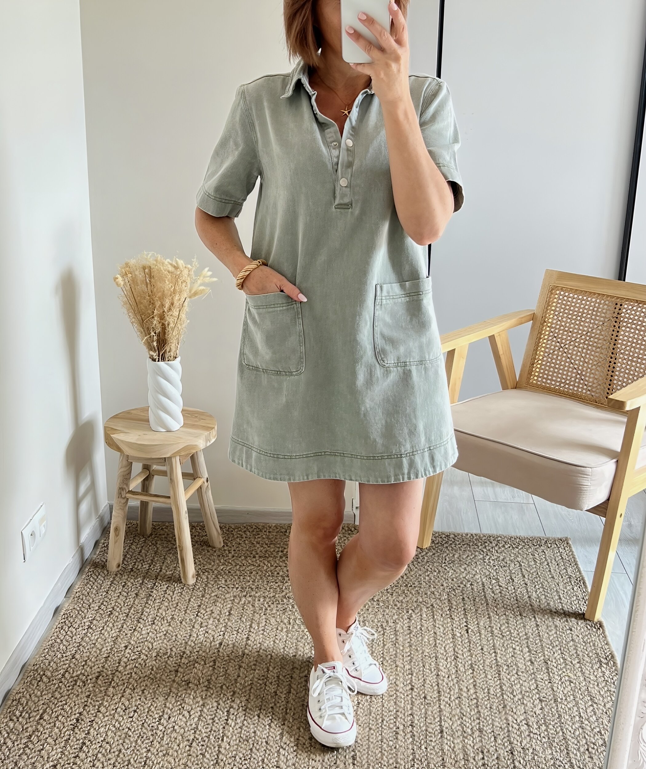 la robe tessa kaki