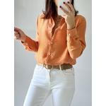 chemise flore orange -1