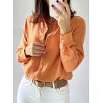 chemise flore orange -2