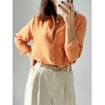 chemise flore orange -3