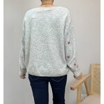 pull femme Birdy gris de dos