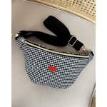 sac banane vichy noir -4