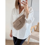 le sac banane mouton taupe -1