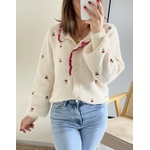 le gilet cherry beige -2