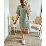 la robe tessa kaki -3