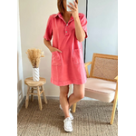 Robe Tessa rouge en denim
