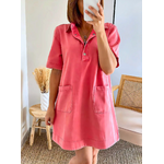 Robe en jean rouge Tessa