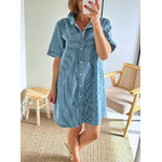 robe chemise Kety en denim rayé