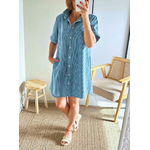 robe Kety en denim rayé bleu