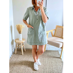 robe courte Tessa en jean kaki