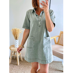 robe Tessa kaki clair en jean