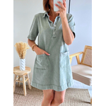 robe en jean kaki clair Tessa