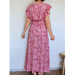 robe longue rouge Rosaline de dos
