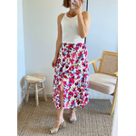 jupe fluide Soleya rose fleurie