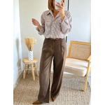 chemise rayures marron oversize Manon