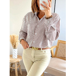 chemise ample rayures choco Manon