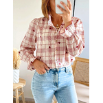 blouse Agnès bordeaux avec coeurs