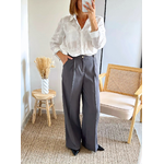pantalon large gris femme Antonin