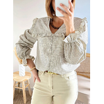 blouse à carreaux Carmel détails volants