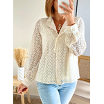 blouse crème femme en dentelle Coralie