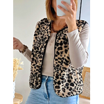 gilet sans manches léopard Lino