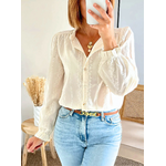 Blouse femme Linette en coton brodé