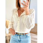 Blouse brodée femme manches longues Linette