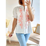 blouse brodee femme manches courtes