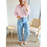 jean bleu femme coupe ballon Ruben