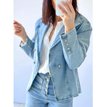 veste femme agathe bleu jean