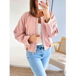 veste tendance bomber en suédine rose Eden femme